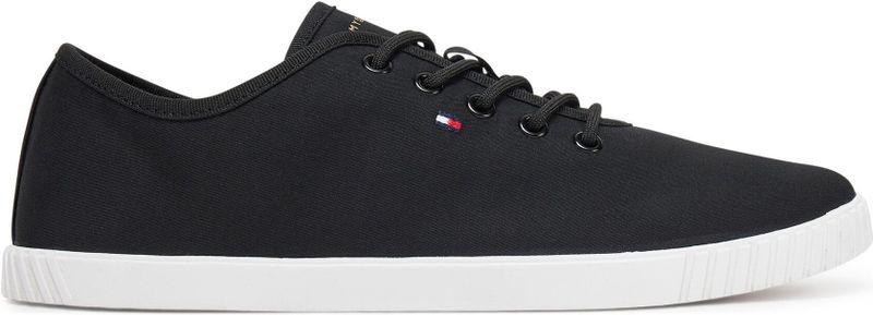 TOMMY HILFIGER Th Hi Vulc Low Core BasHomme - Ecru - 100% Linnen