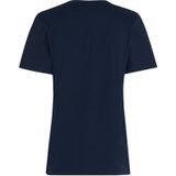 Tommy Hilfiger - Donkerblauw Script Tee - T-shirt - Katoen