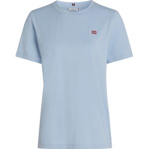 Tommy Hilfiger - Reg Contrast Vlag SS Tee - Breezy Blue - T-shirt