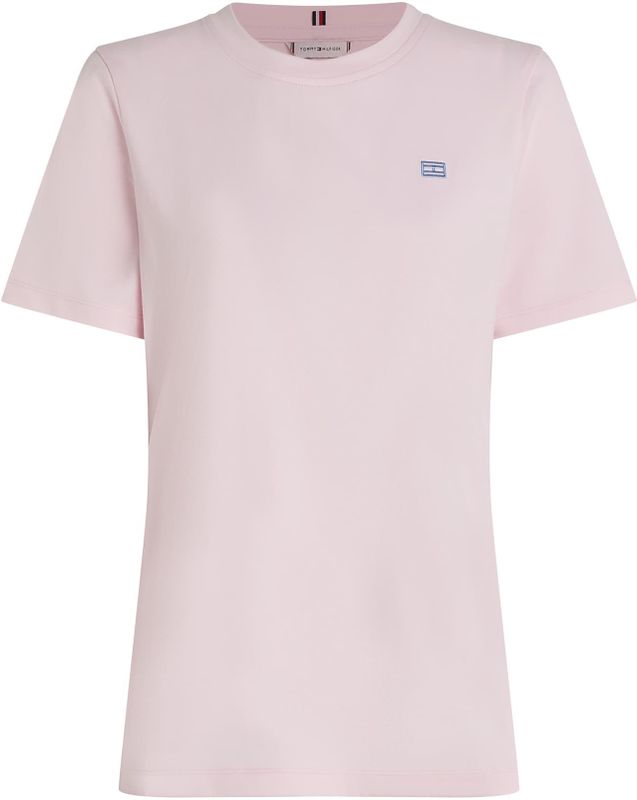 Tommy Hilfiger - REG CONTRAST FLAG SS TEE - T-shirt - Light pink