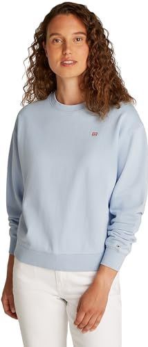 TOMMY HILFIGER - Sweatshirt - Lichtblauw - Effen - Lange Mouw