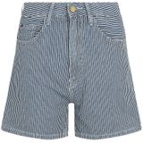 Jeans - Gestreept - Denim - Kort - Mid Waist