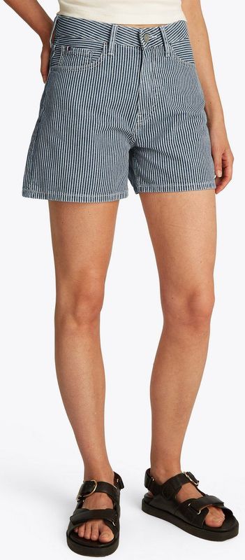 Jeans - Gestreept - Denim - Kort - Mid Waist