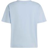 TOMMY HILFIGER - Shirt - Duifblauw - V-hals - Losse Pasvorm - Kwartmouw