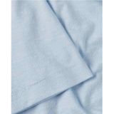 TOMMY HILFIGER - Shirt - Duifblauw - V-hals - Losse Pasvorm - Kwartmouw