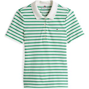 Poloshirt - Gestreept - Katoen - Slanke Pasvorm - Kwartmouw