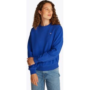 Tommy Hilfiger - Sweatshirt - Blauw - Sweatstof - Ronde Hals, Lange Mouw, Losse Pasvorm