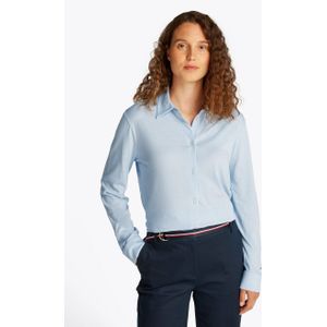 TOMMY HILFIGER Dames CASUAL BTN DOWN SHIRT LS WW0WW45983, blauw, L, Blauw (Breezy Blue), L