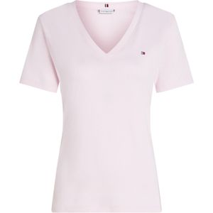 TOMMY HILFIGER - Slim Cody V-NK SS - T-shirt - Lichtroze - Katoen