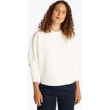 Sweater - Ecru - Met Logolabel - Ronde Hals - Lange Mouwen