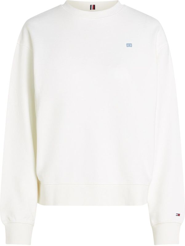 Sweater - Ecru - Met Logolabel - Ronde Hals - Lange Mouwen