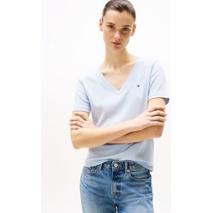 TOMMY HILFIGER - Slim Cody V-NK SS T-shirt - Blauw - Katoen
