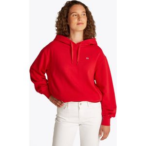 Tommy Hilfiger Dames REG Contrast Flag Hoodie WW0WW45979, Rood (primair rood), XXS