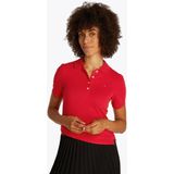 Tommy Hilfiger - 1985 Slim Pique - Poloshirt - Rood - Dames