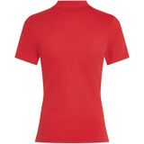 Tommy Hilfiger - 1985 Slim Pique - Poloshirt - Rood - Dames