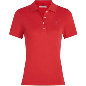Tommy Hilfiger - 1985 Slim Pique - Poloshirt - Rood - Dames