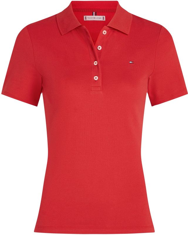 Poloshirt - Effen - Katoen - Kwartmouw - Slanke Pasvorm