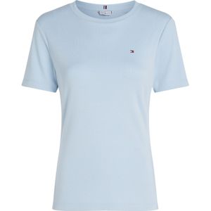 TOMMY HILFIGER - Slim Cody C-nk Ss - T-shirt - Blauw - Katoen