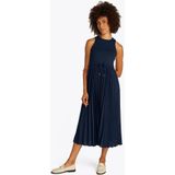 Tommy Hilfiger - Midi-Jurk - Donkerblauw - Viscose/Elastaan