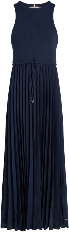 Tommy Hilfiger - Midi-Jurk - Donkerblauw - Viscose/Elastaan