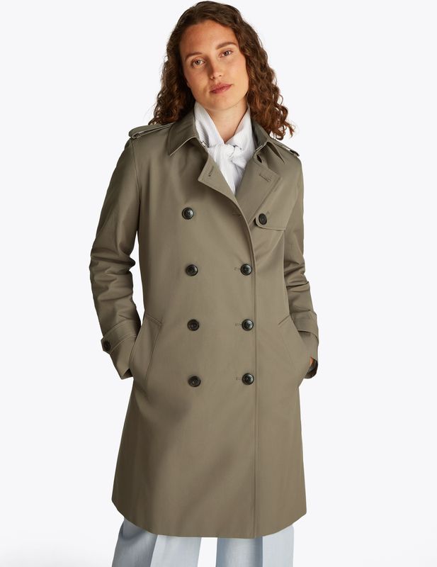 Tommy Hilfiger - Trenchcoat - Bruin - 100% Biologisch Katoen