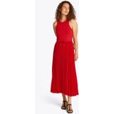 TOMMY HILFIGER Mouwloze midi-jurk voor dames, blauw (Dark Night Navy), XS, Rood (Primary Red), XXS