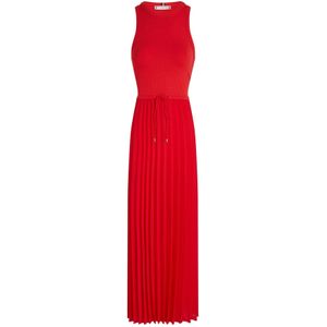 TOMMY HILFIGER Mouwloze midi-jurk voor dames, blauw (Dark Night Navy), XS, Rood (Primary Red), XXS