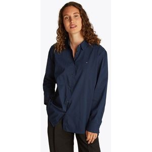 TOMMY HILFIGER Dames ESS POPLIN REGULAR SHIRT WW0WW44084, blauw, 36, Blauw (Donker Nacht Marine), 62