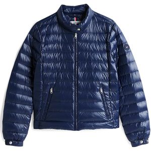 Tommy Hilfiger - Stempel Logo Tussenjas - Blauw - Katoen - Twee Zijzakken