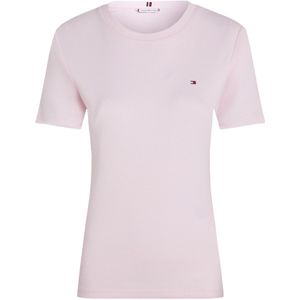 TOMMY HILFIGER Dames SLIM CODY C-NK SS WW0WW40587, Roze, XXS, Roze (Lichtroze), XXS