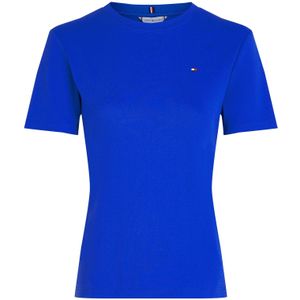 Tommy Hilfiger S/S gebreide tops voor dames, Blauw (Noble Blue), XXL