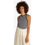 Tommy Hilfiger Dames Slim Rib Stretch Tank Top, Meerkleurig, XXS