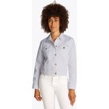 Tommy Hilfiger - DNM SLIM JACKET - Jack - Optic White - Katoen - Logoborduursel