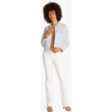 Tommy Hilfiger - DNM SLIM JACKET - Jack - Optic White - Katoen - Logoborduursel