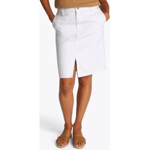 TOMMY HILFIGER Dames DNM Knie Rechte Rok RW Wit WW0WW44391, Wit (Th Optisch Wit), 72