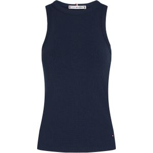 TOMMY HILFIGER - Slim 5x2 Rib Tank Top - Blauw - Dames