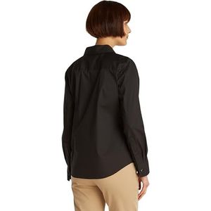 Tommy Hilfiger - T-shirt - Katoenmix - Blauw - Halvengespreide Kraag