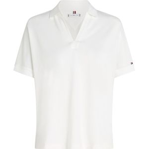 TOMMY HILFIGER - Lyocell Open-nk - Casual Polo SS - Wit