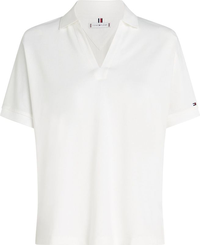 TOMMY HILFIGER - Lyocell Open-nk - Casual Polo SS - Wit
