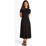 TOMMY HILFIGER - Fit and Flare - Jurk - Zwart - 3/4 Lengte