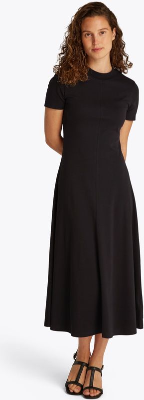 TOMMY HILFIGER - Fit and Flare - Jurk - Zwart - 3/4 Lengte
