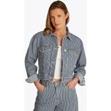 Tommy Hilfiger - Tussenjas - Blauw - Denim - Rechte Zoom, Knoopsluiting, Normale Pasvorm