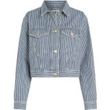 Tommy Hilfiger - Tussenjas - Blauw - Denim - Rechte Zoom, Knoopsluiting, Normale Pasvorm