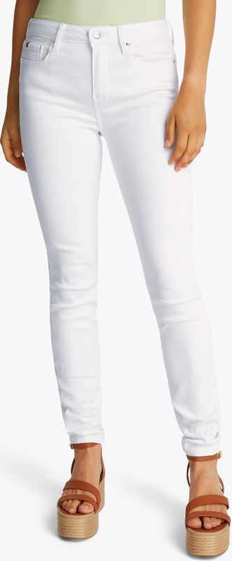 Stretchbroeken - Effen - Denim - Lang - Mid Waist - Skinny Pasvorm