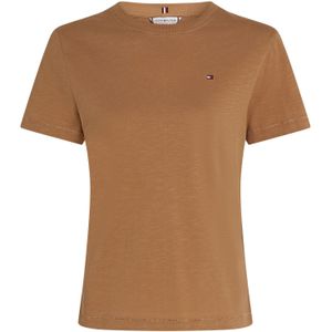 TOMMY HILFIGER - Slub Reg C-nk Ss WW0WW44433 - T-shirt - Kaki