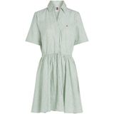 TOMMY HILFIGER Blousejurk  pastelgroen / wit