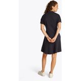 TOMMY HILFIGER - LYOCELL OPEN-NK F&F POLO JURK - Zwart - 65% Lyocell