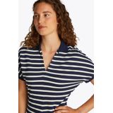TOMMY HILFIGER Jurk  navy / wit