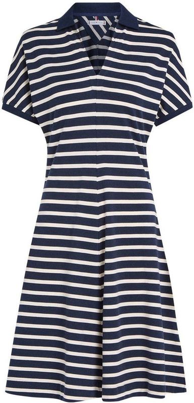TOMMY HILFIGER Jurk  navy / wit