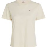 Tommy Hilfiger - SLUB REG C-NK SS - T-shirt - Calico - Met Vlamgaren Structuur en Logoborduurwerk